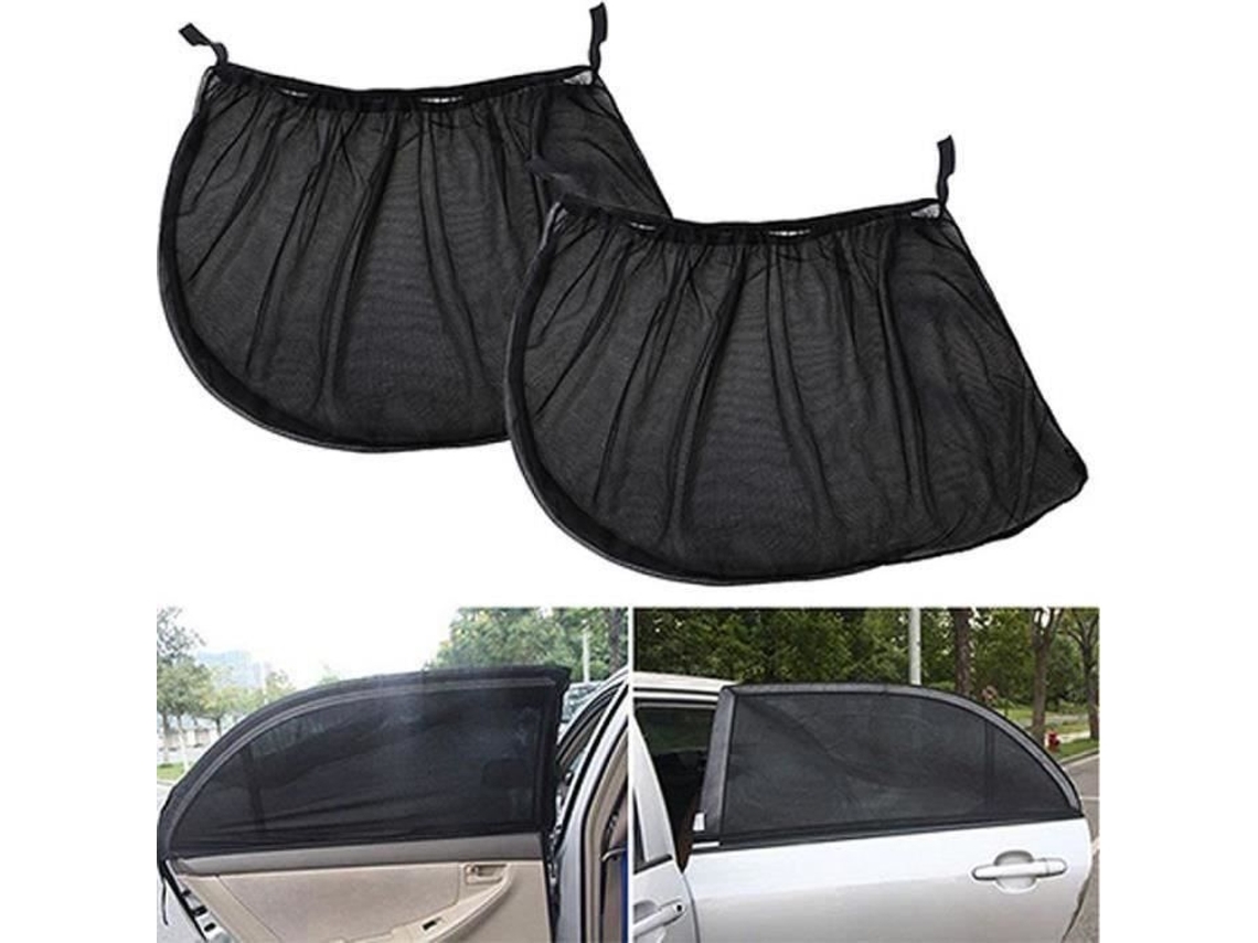 Cd04001-2 Pcs Janela De Carro Sun Sombra Cortina Malha Anti-uv Anti-mosquito Para A Maioria Dos Carros 55 * 110 Cm*