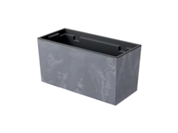 Vaso De Varanda Urbi Case Beton Effect, Cor Marengo