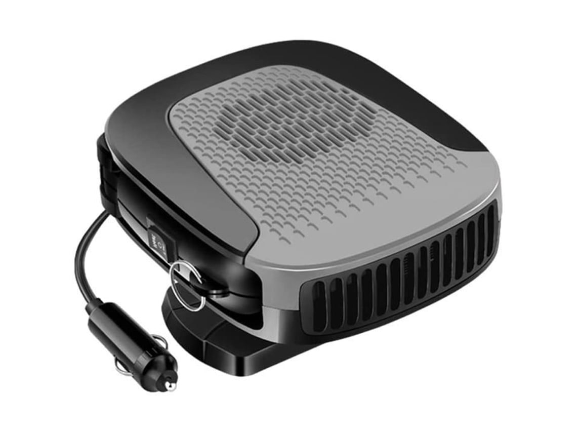 2 Em 1 Aquecedor De Carro 12v 150w Aquecedor De Pára-brisa Do Carro Descongelador Com Base Giratória De 360 Plug-in A224*