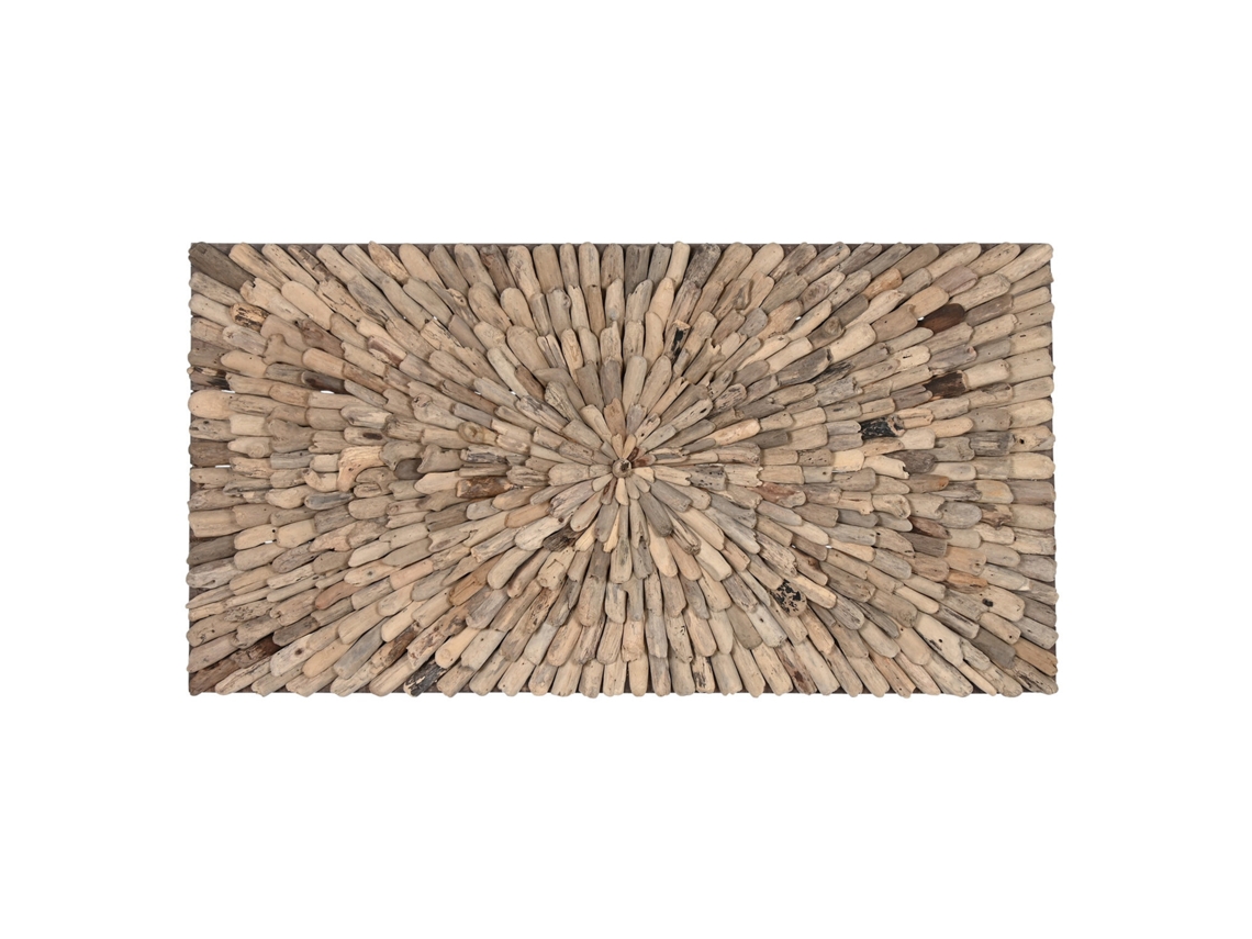 Decoração de Parede em Madeira Natural, 120x10x60cm ALEXANDRA HOUSE LIVING