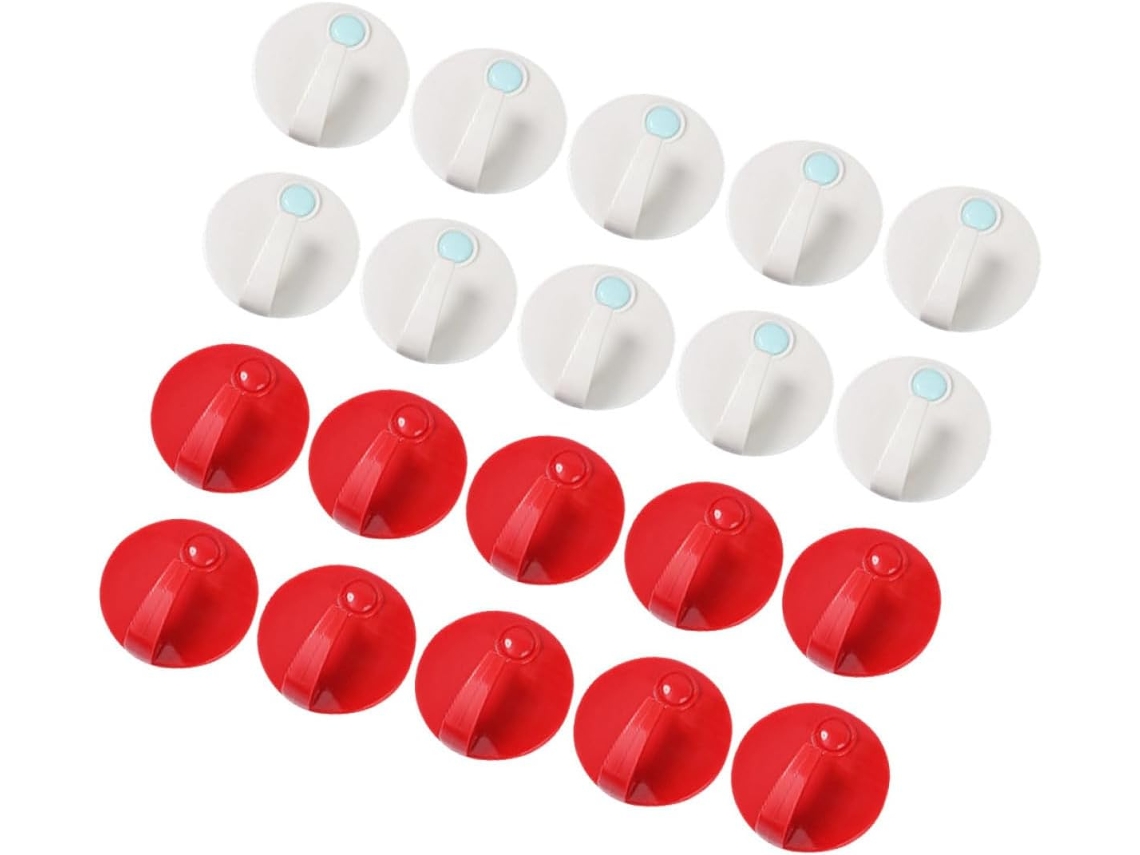 Conjunto De 20 Ganchos Adesivos Resistentes Para Armazenamento Doméstico Na Parede, Ganchos De Plástico Sem Furos Para