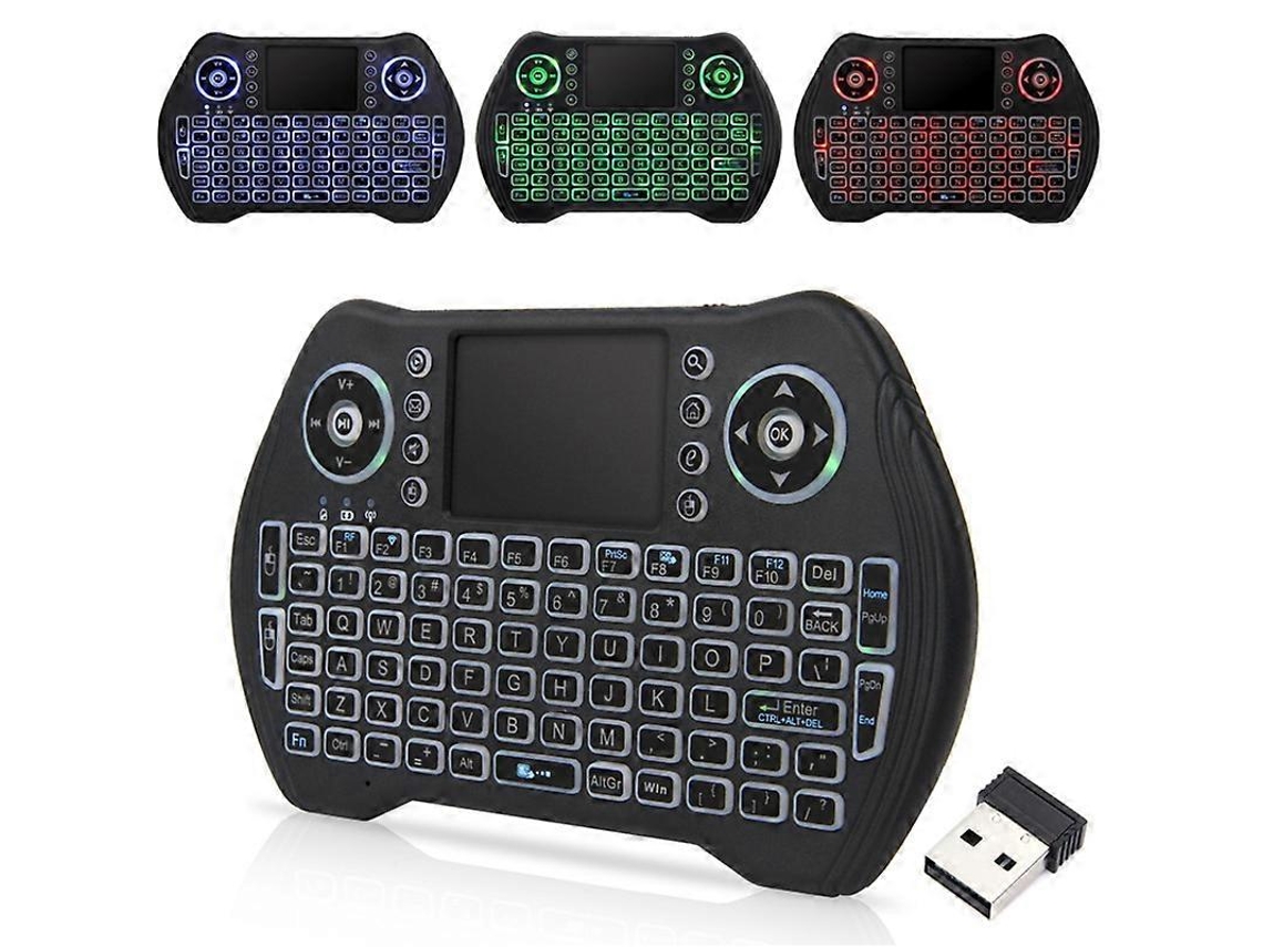Mini Teclado Sem Fio, Controlador De Mini Teclado Sem Fio De 2,4 Ghz, Teclado Retroiluminado Tricolor Ly Ebike