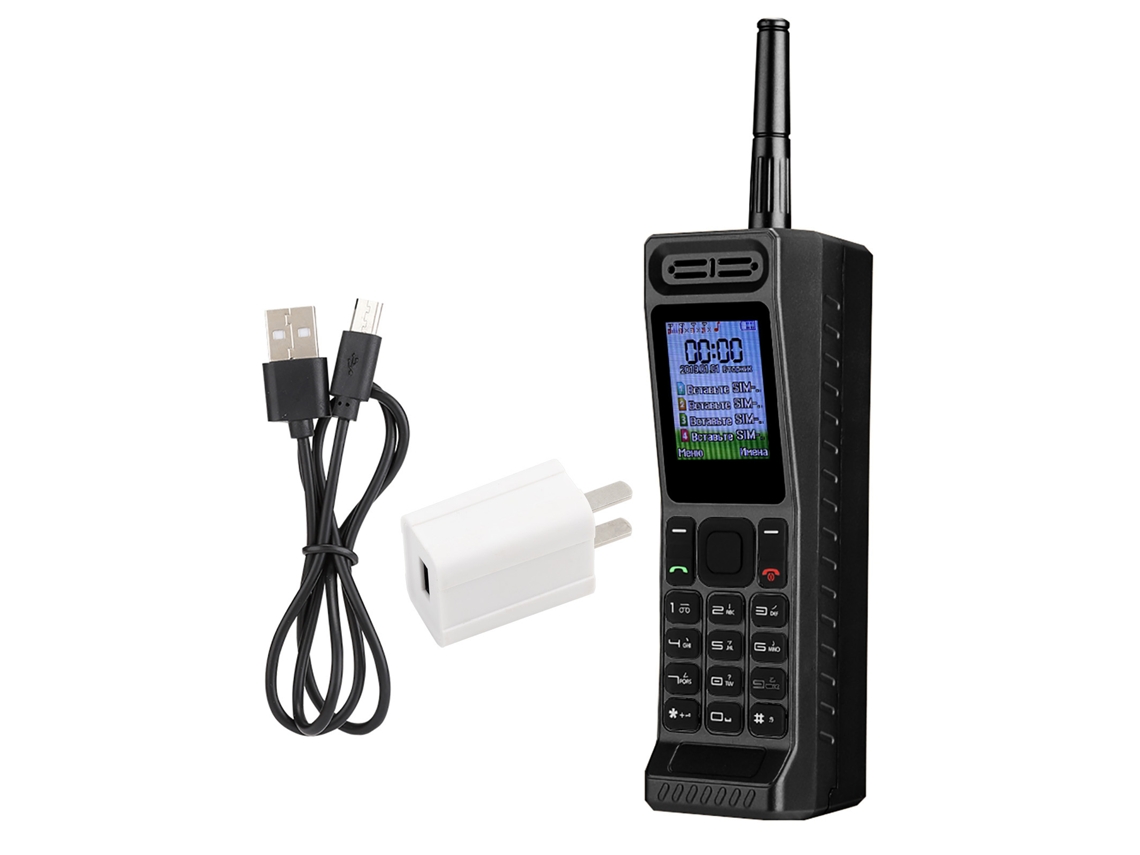 Mali telefone Móvel Retro W2 Quadband 2g 4 Cartões 4 Standby Bluetooth Bateria 4800mah Preto