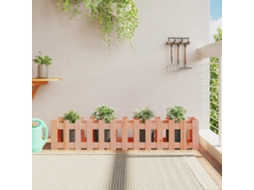 Vidaxl Canteiro Elevado C/ Design De Cerca 150x30x30cm Madeira Douglas