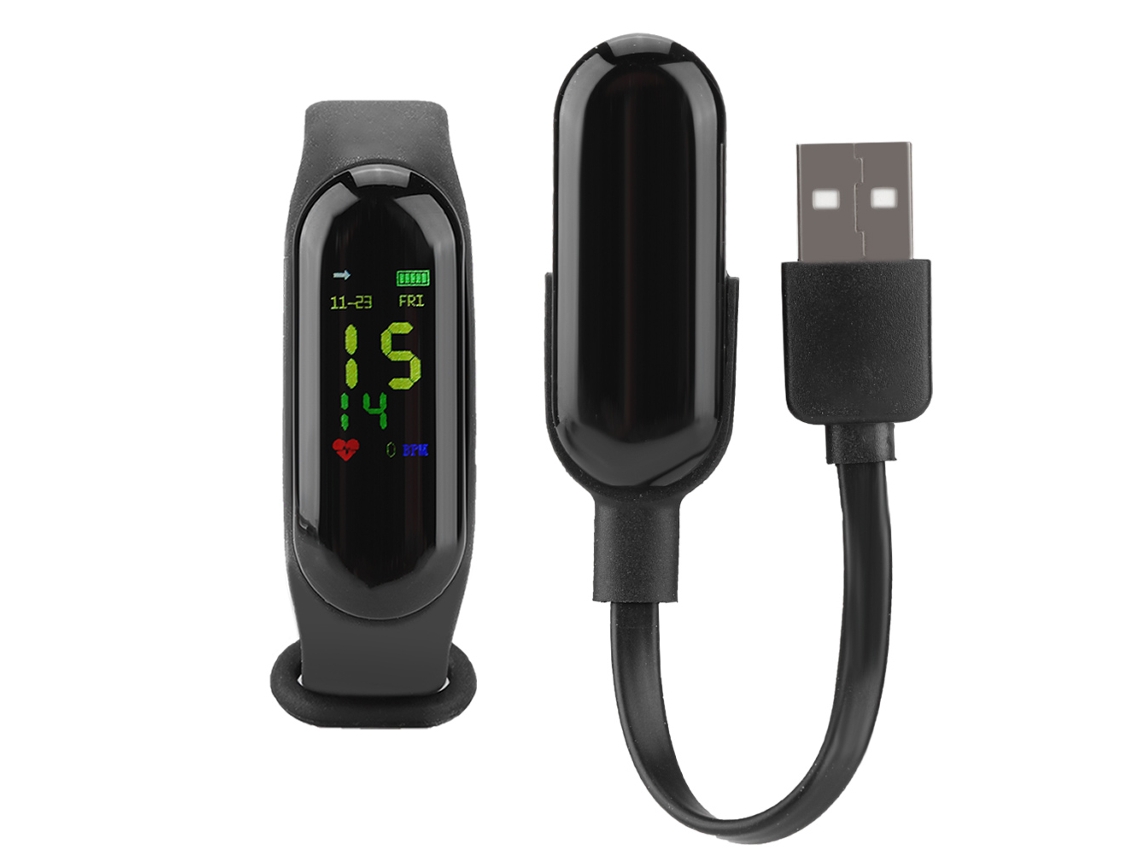 Pulseira Inteligente M3x, Monitoramento Cardíaco, Sono, Tela Colorida, Ip68, Carregamento Usb. EOOCOO