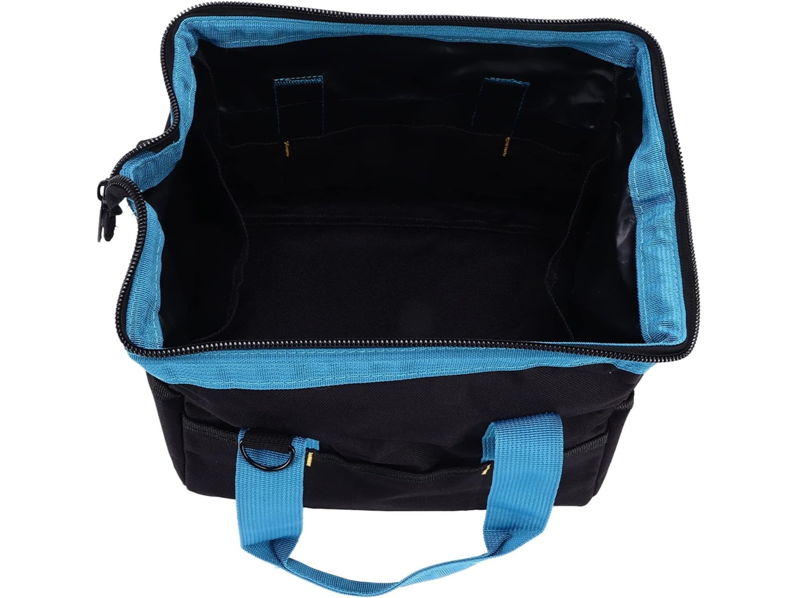 Bolsa para ferramentas manual Gototop, em lona, com alça de ombro, ampla abertura, fundo e estrutura em ABS impermeável.