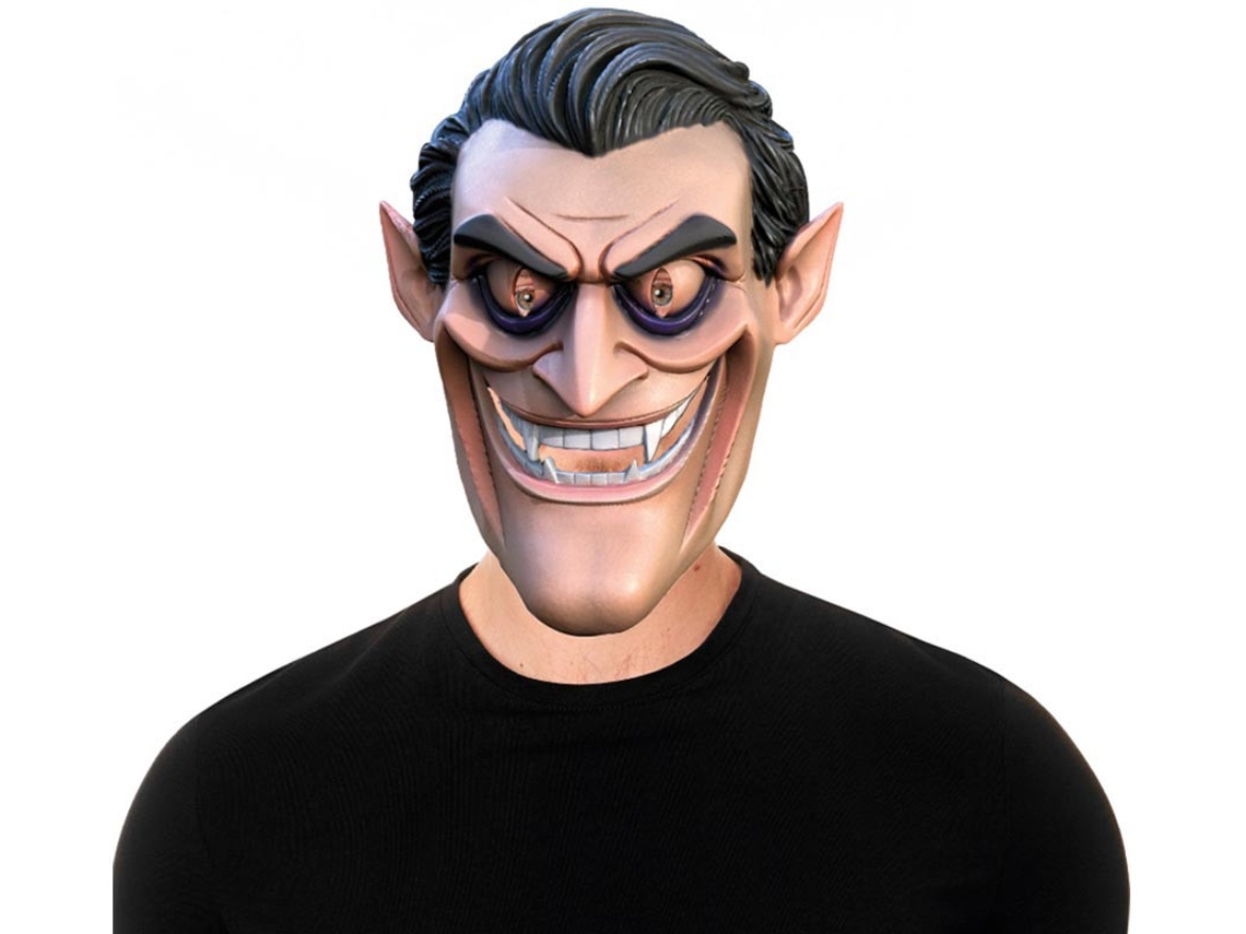 Máscara de vampiro de desenho animado adulto