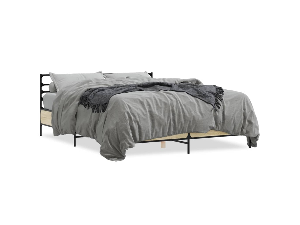 Bed Frame, Bed Frames Vidaxl Marrom Madeira Processada (160 X 200 Cm)