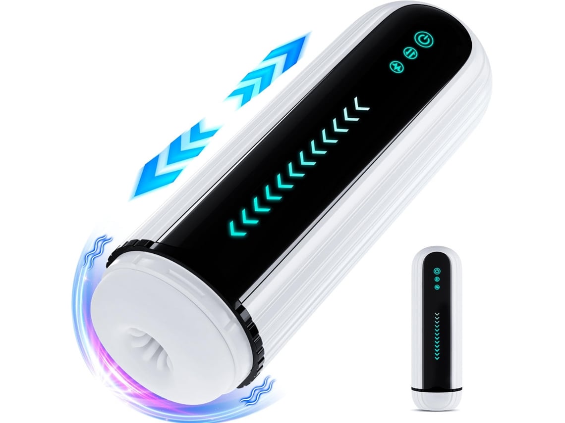 Masturbador Masculino Automtico Com 5 Modos De Vibrao De Empurro 10 (branco)