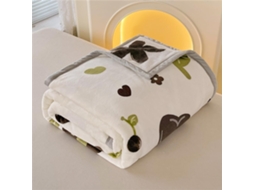 Manta de Flanela Lã com Estampa Floral Fansu Microfibra Macia e Quente para o Inverno Colcha Fofa Quarto Sofá