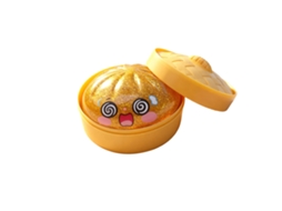 Squishy Pão Transparente com Toque de Ouro, Antiaderente e Leve para Uso Diária LAXISCREED