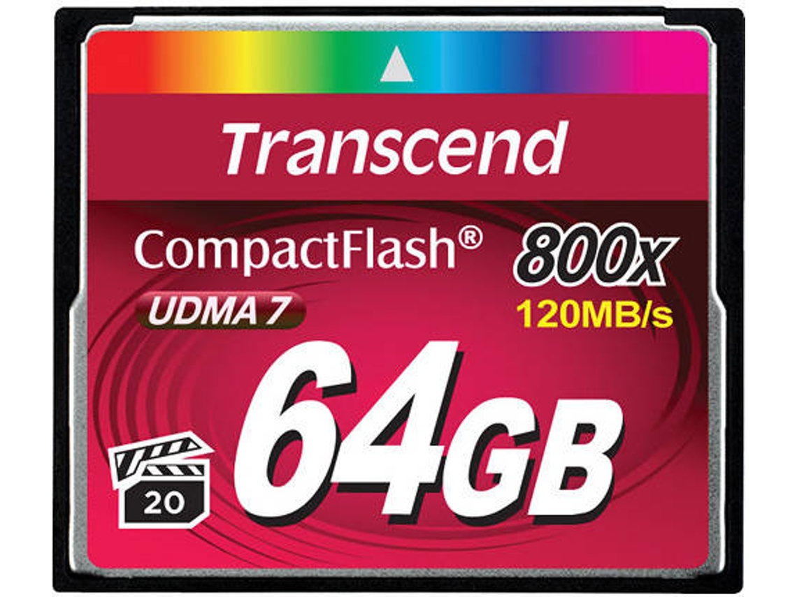 Cartão de Memória TRANSCEND 64GB 800x CF