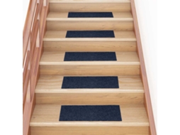Vidaxl Tapetes De Escada Autoadesivos 30 Peças 60x25 Cm Azul Marinho Retangular
