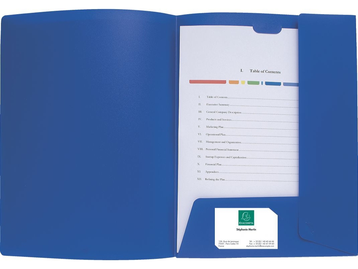 Pasta A4 Polipropileno PP Azul EXACOMPTA 43502E