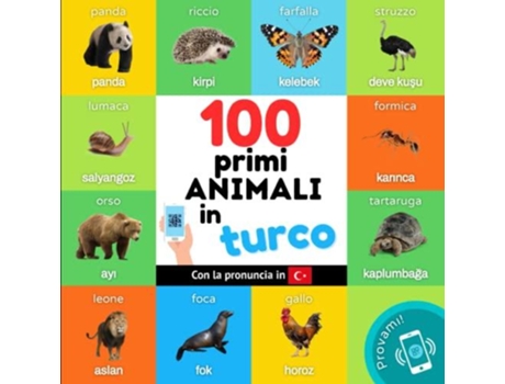 Livro I primi 100 animali in turco de Yukismart (Italiano)