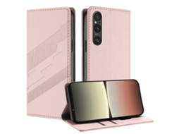 Capa De Celular Retrô De Couro Com Carteira Multifuncional Em Relevo