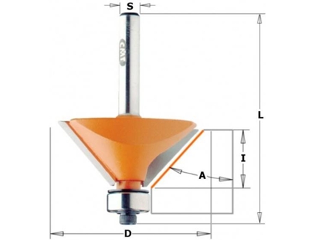 Fresa para Chanfrar 45° Com Rolamento S=8 Ø45 - 936.420.11