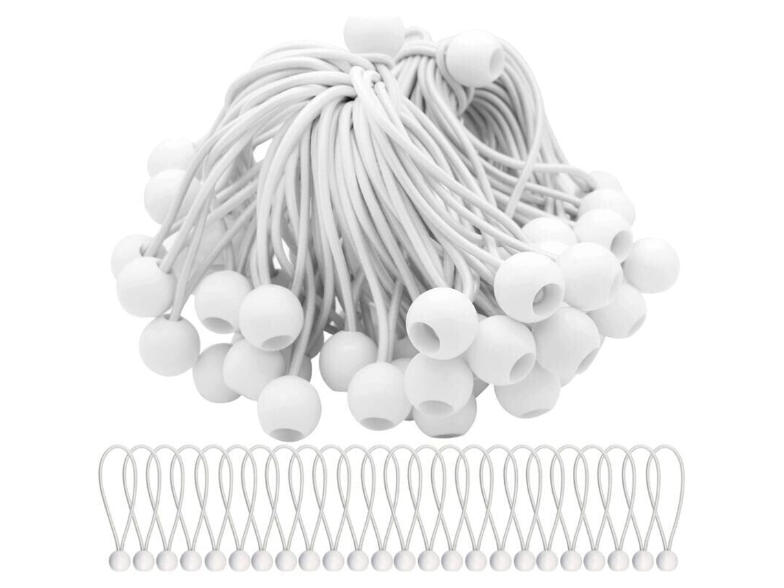 Cordas Elásticas Com Bola, 50 Unidades, Elástica, Para Lonas, Tendas, Barracas, Banners