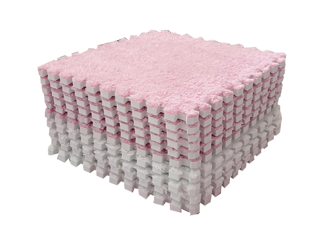 Colchoneta De Espuma Plush Entrelazada Para Suelo Puzzle Alfombra Suave