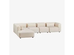 Sklum Sofá Modular De 5 Peças Com Chaise Longue Esquerda Fogler Poliéster                       Bombazina Crema Linho