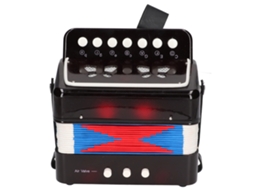 Primerox acordeão Infantil 10 Teclas Brinquedo Musical Educativo Presente para Crianças Preto