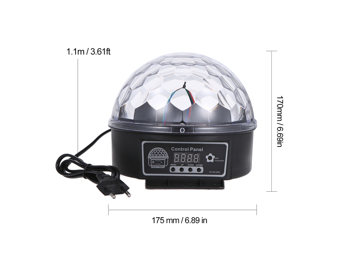 Luz de Palco Dmx512 Led Controle Remoto 6 Canais para Festa Disco DJ Club | S/MARCA
