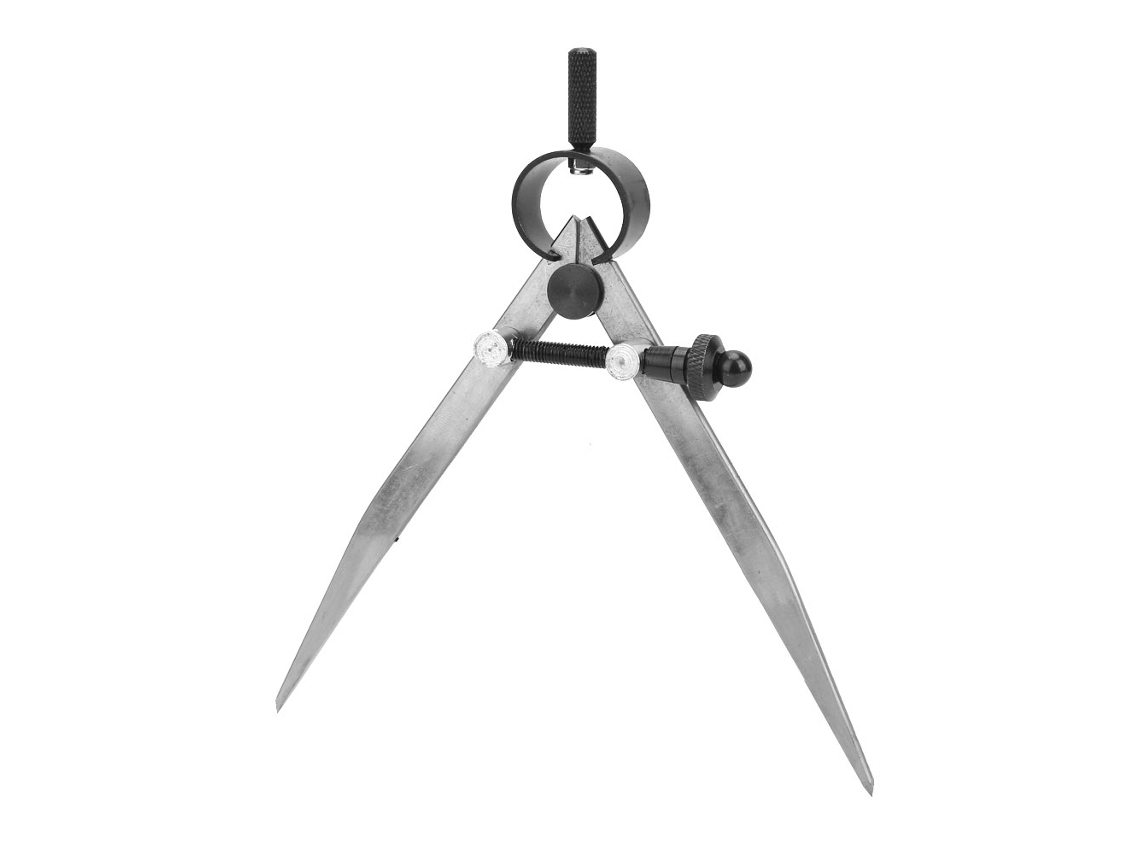 Bússola de couro com divisor de 45° em aço temperado com mola, 125 mm, para artesanato em couro.