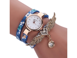Relógio de Pulso Feminino com Strass e Pulseira de Múltiplas Camadas Asa (4)