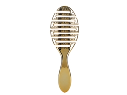 Escova de cabelo vintage 2026 com óleo, massageador de couro cabeludo, estilo profissional de cabeleireiro, cor dourada.