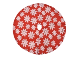 Tapete para Árvore de Natal Branca com Estampa de Flocos de Neve, 122cm LAXISCREED