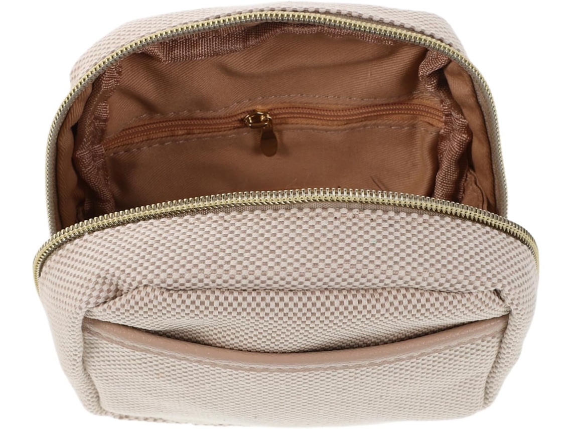 Nécessaire Pequena De Tecido Com Compartimentos Para Maquiagem, Ideal Para Viagens E Uso.