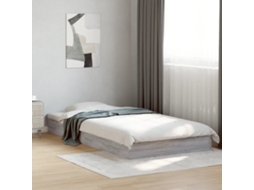 Vidaxl Estrutura Cama 100x200 Cm Derivados de Madeira Cinzento Sonoma