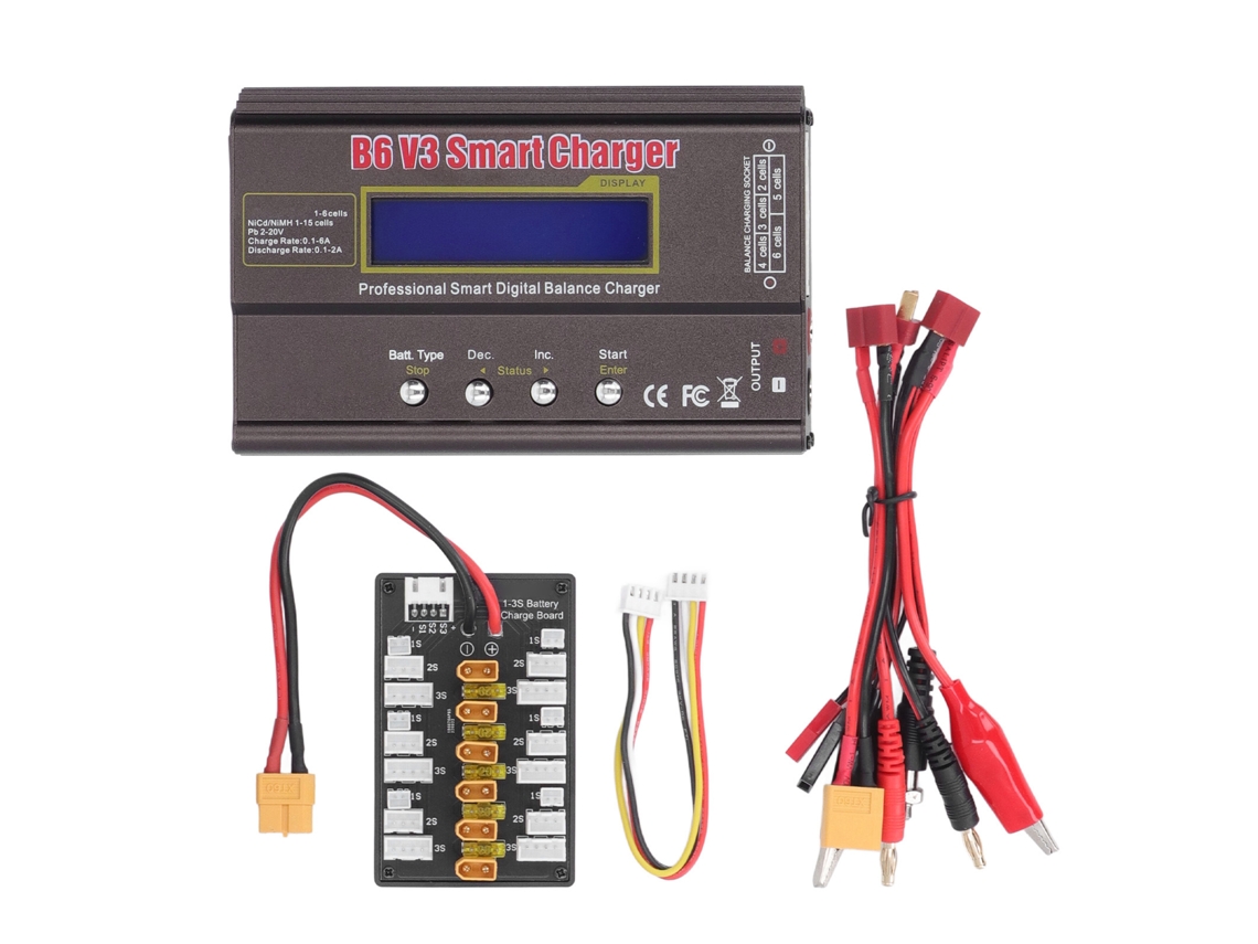 Carregador Digital de Bateria Lipo 80A com Função de Descarregamento e Equilíbrio