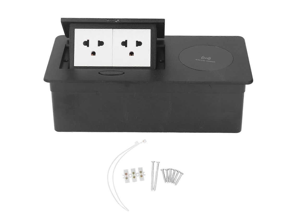 Tomada De Mesa Embutida Com 3 Furos Para Carregamento Sem Fio, 15a Ac 127v Olysi Shop