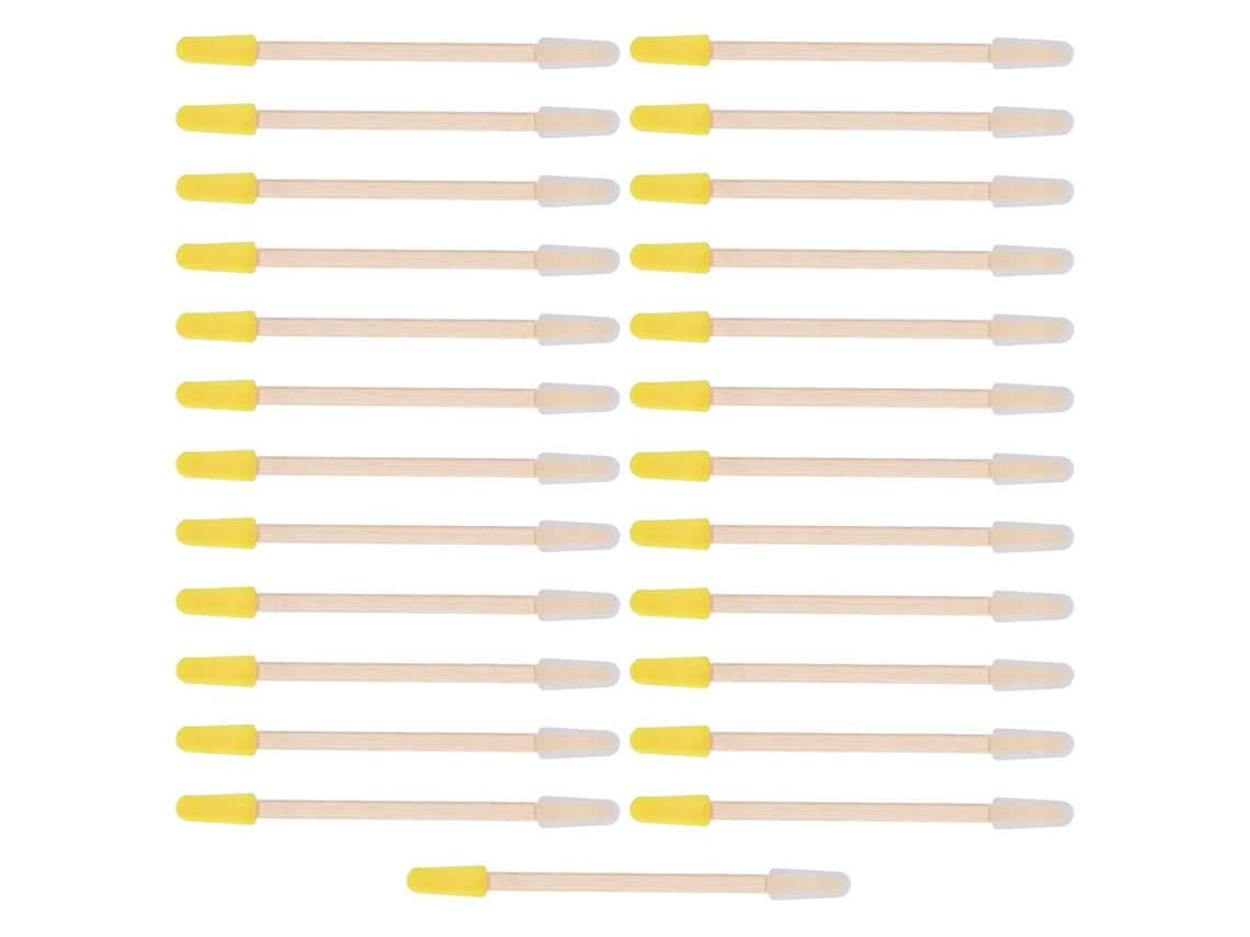 Caneta para Polpa de Abelha Primerox 25pcs de Bambu e Plástico com Dupla Cabeça