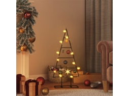 Vidaxl Árvore De Natal Para Decoração 60 Cm Metal Preto