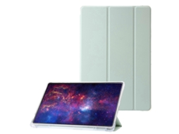 Capa inteligente tripla para Samsung Galaxy Tab S9 Ultra, capa de acrílico PU TPU, capa transparente para tablet, verde matcha Hengrongshen