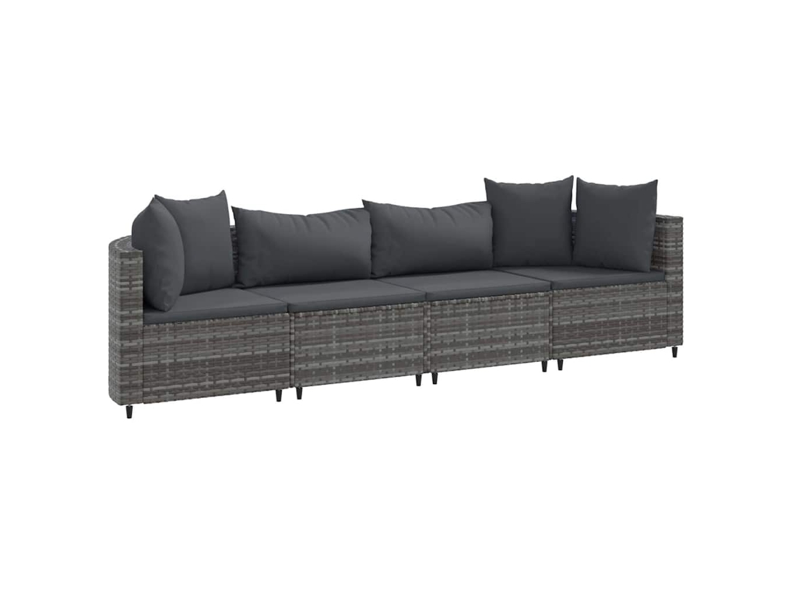 Garden Sofa Set, Garden Sofa Sets Vidaxl Cinzeto Rattan / Vime (n/a)