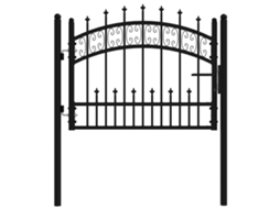Fence Gate, Fence Gates Vidaxl Preto Aço (103 X 75 Cm)