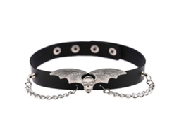 Laxiscreed Colar De Peito Em Couro Preto Com Estilo Western Punk Para Mulheres