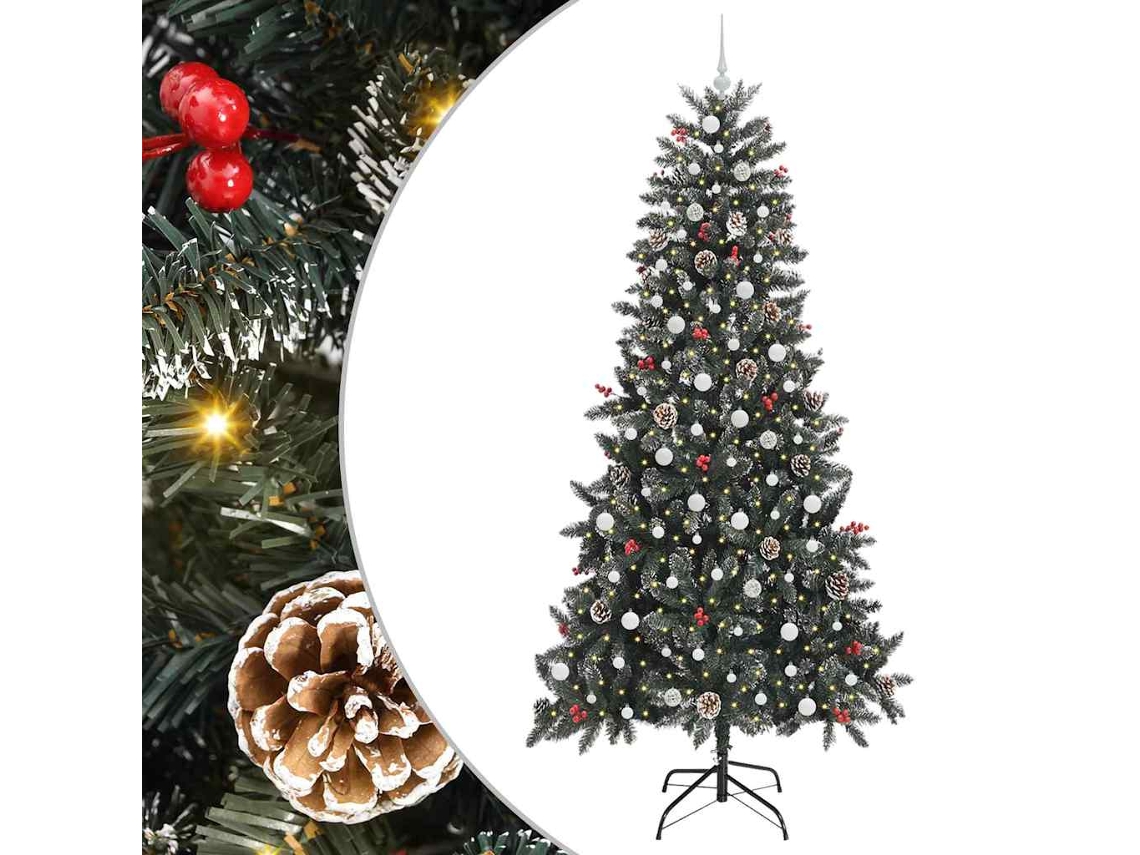 Conjunto 1 Árvore De Natal Moderna Vidaxl Verde Pvc (240 Cm)