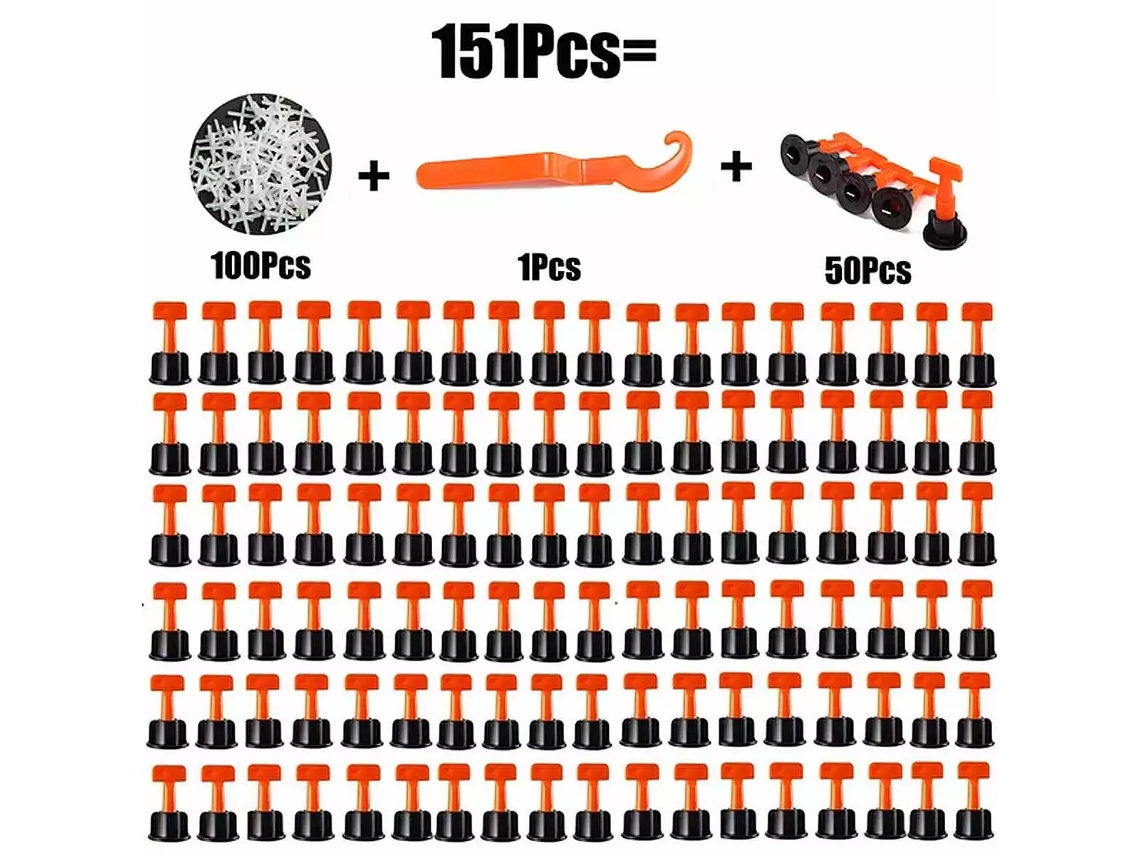 Pacote Com 151 Espaçadores Reutilizáveis ​​​​para Nivelamento De Ladrilhos Slowmoose