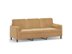 3-seater Sofa, 3-seater Sofas Vidaxl Marrom Veludo (n/a)