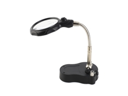 Suporte com Lupa Led e Luz para Soldagem Joalheria Manufatura com Braço Ajustável | S/MARCA