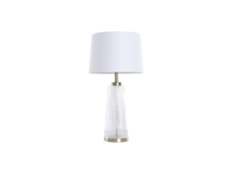 Abajur de Mesa, Cristal, Algodão, 40x40x78cm ALEXANDRA HOUSE LIVING