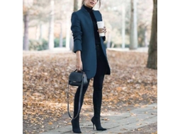 JAQUETA de Lana Fasst para Mulher, Moda Quente, Manga Longa, Corte Slim, Casual, Retro, Primavera e Outono