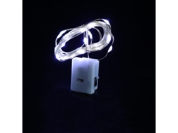 Cordão De Luzes Led (1 M X 10 Cm). Alimentado Por Bateria, 3 Modos De Piscar. Bateria Incluída.