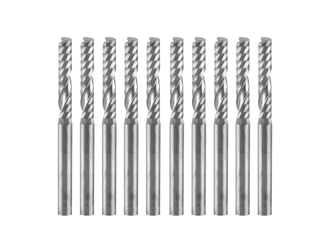 10pcs Fresa De Carbeto De Tungstênio De 1 Filete 3.175x17mm Para Cnc Router
