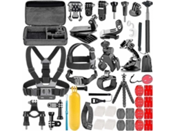 Conjunto De 58 Acessórios Para Câmeras Ação, Compatível Com Gopro Hero 9, 8 Max, 7, 6, 5, 4 Black E Session F (2018).-aquaforge