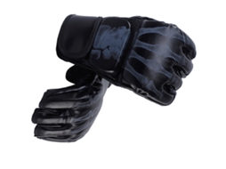 Luvas De Boxe Com Meia Dedo Para Homens E Mulheres Estilo Mão Fantasma Preto Com Apoio No Pulso Ajustável